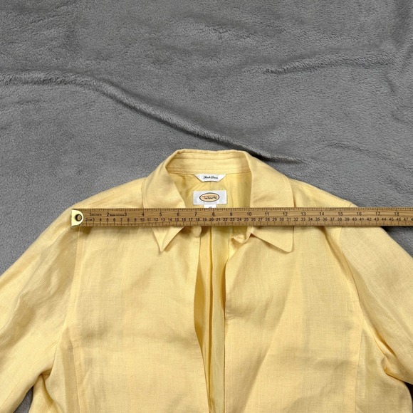 NWT Talbots Women's Yellow Linen Open Front Blazer Jacket Size 10 BRAND NEW! - Picture 11 of 11